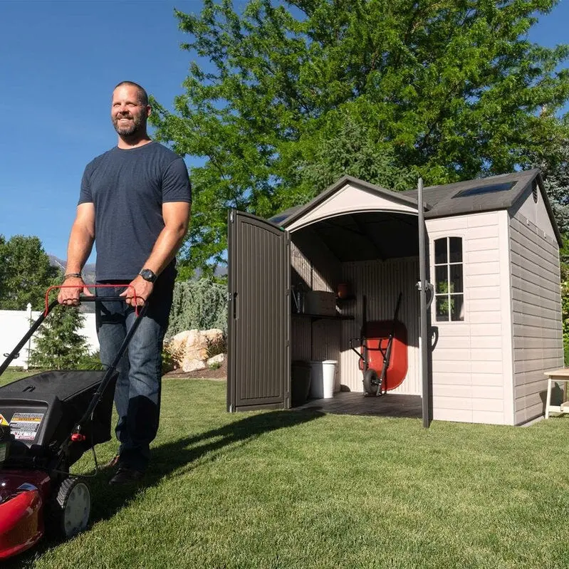 10' x 8' Weatherproof Resin Plastic Storage Shed – Durable Side-Access Unit Requiring Assembly