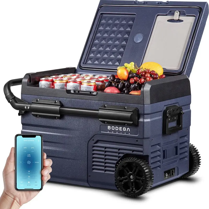 12V Portable Dual-Zone Car Fridge Freezer – 37-Quart Smart Cooler with App Control, Ideal for Camping, Overlanding, and Long-Distance Travel