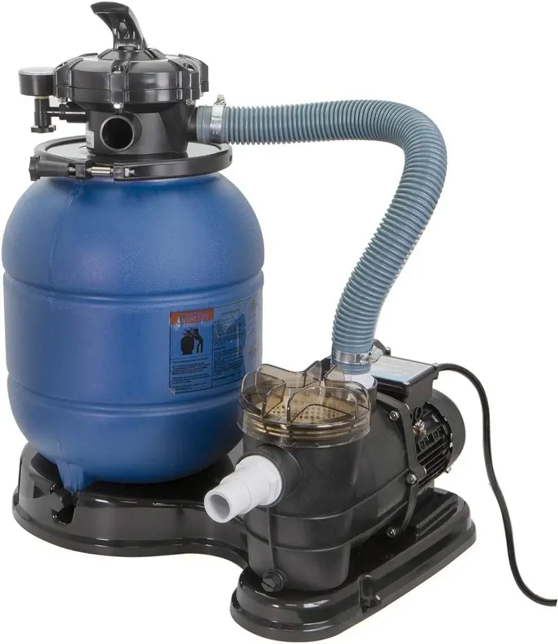 13-Inch Sand Filter Pump – 0.75 HP, 2400 GPH Pool Filtration System with Multiport Valve for Up to 10,000-Gallon Pools (1-1/4" NPT)