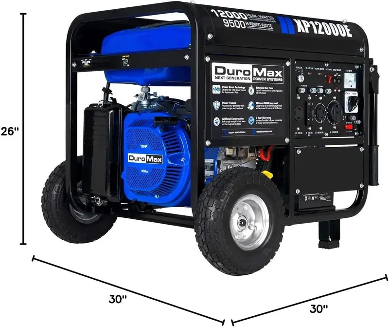 13,000W Dual-Fuel Portable Generator with Electric Start – Gas or Propane Powered for Whole-Home Backup 2