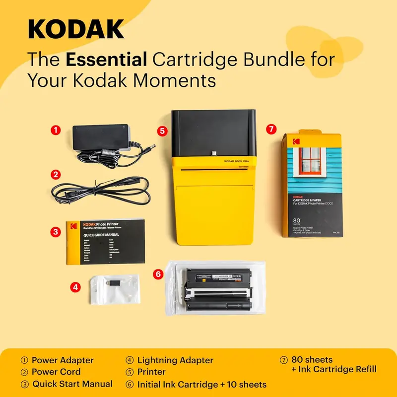 4PASS Mini Thermal Photo Printer – Wireless 4×6” Instant Print Device with Compact Design