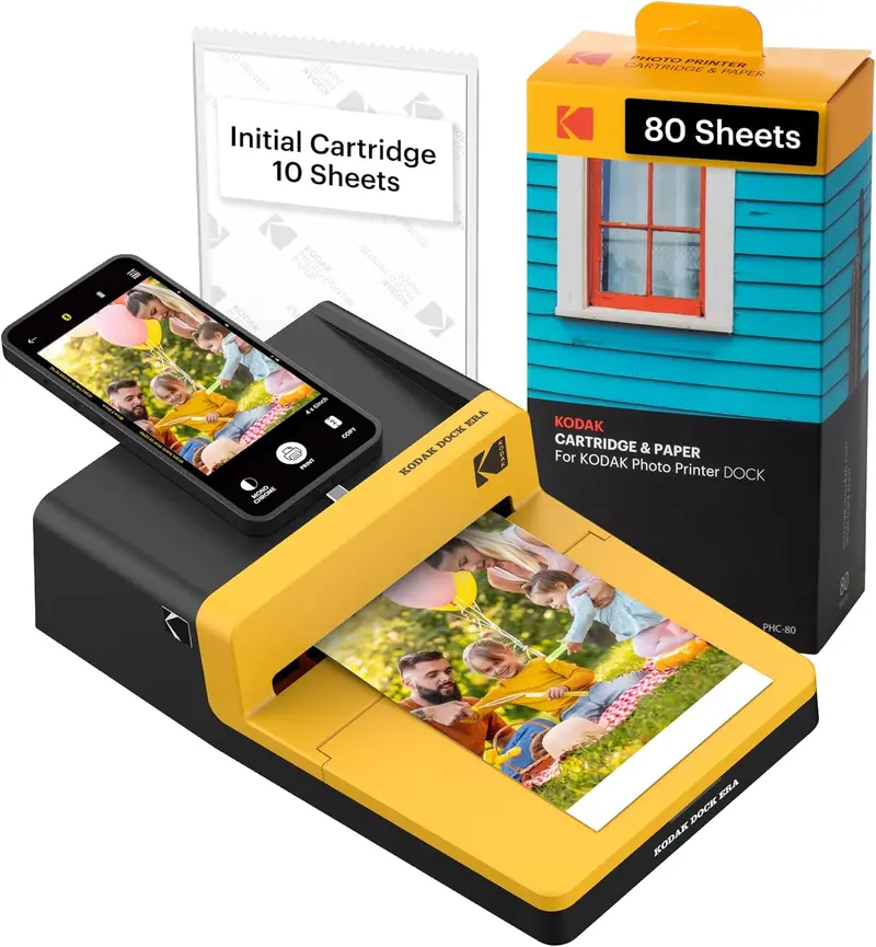 4PASS Mini Thermal Photo Printer – Wireless 4×6” Instant Print Device with Compact Design
