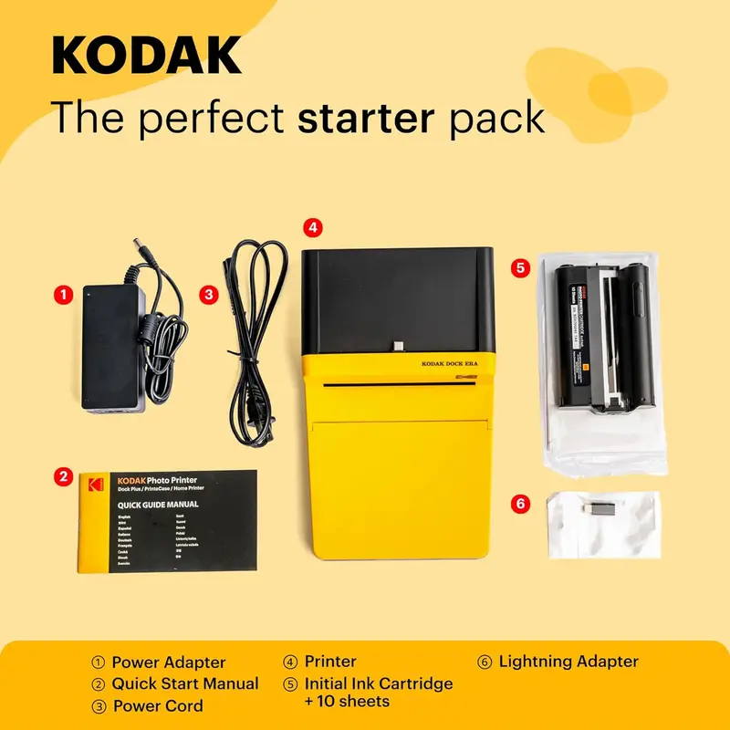 4PASS Mini Thermal Photo Printer – Wireless 4×6” Instant Print Device with Compact Design