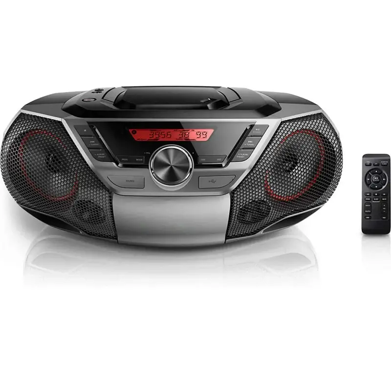 All-in-One Bluetooth Boombox with CD Player, Cassette Deck, and Stereo Sound
