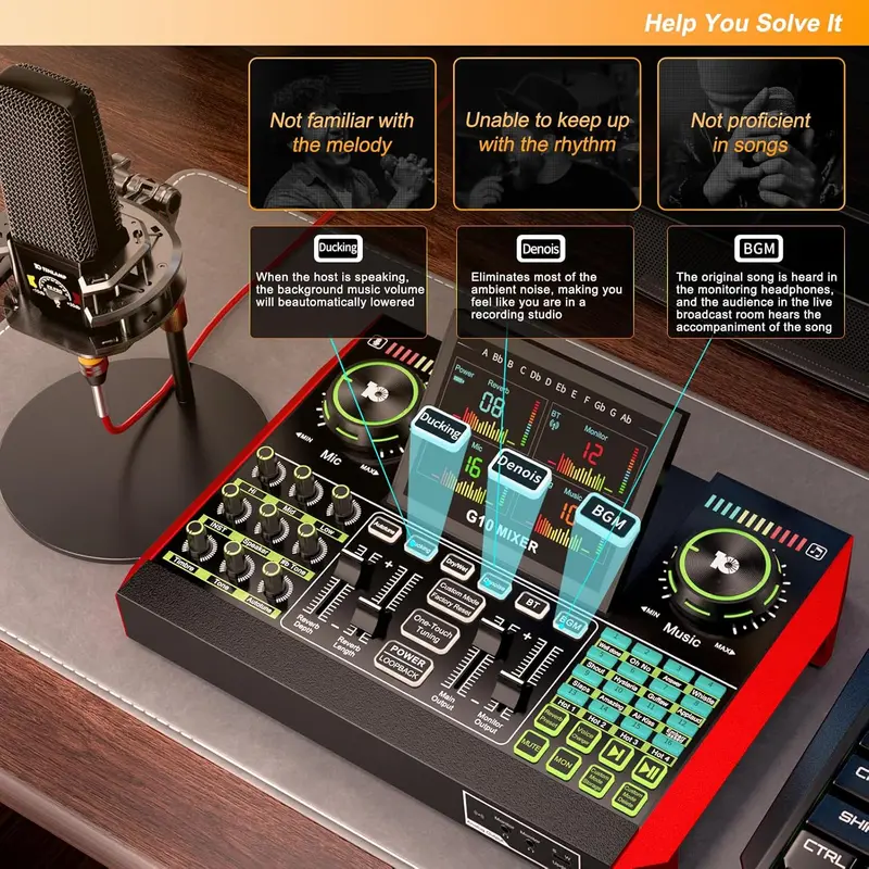 All-in-One Streaming Audio Kit: Studio Condenser Mic, USB Audio Interface & Compact Mixer for Gamers, Podcasters and Mobile Creators 2