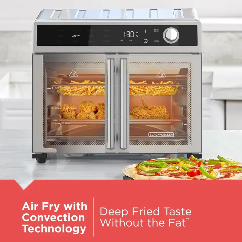 BLACK+DECKER Crisp 'N Bake 12-in-1 Toaster Oven Air Fryer with Convection