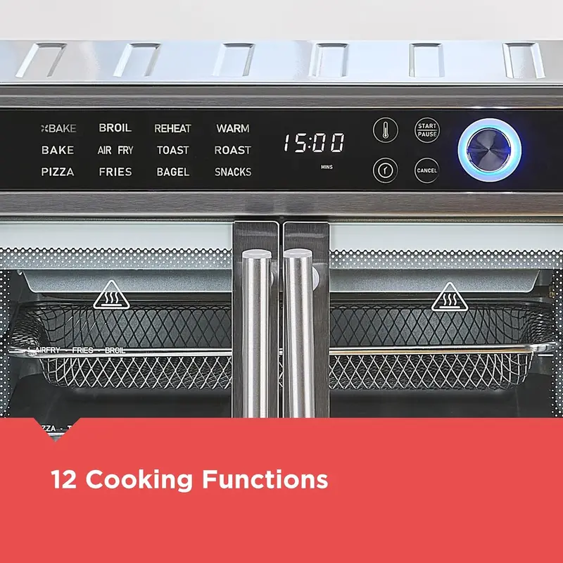 BLACK+DECKER Crisp 'N Bake 12-in-1 Toaster Oven Air Fryer with Convection