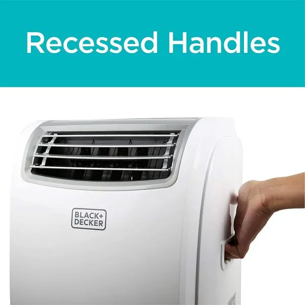 BLACK+DECKER Portable Dual-Function Air Conditioner and Heater – 14,000 BTU White Unit with Remote Control