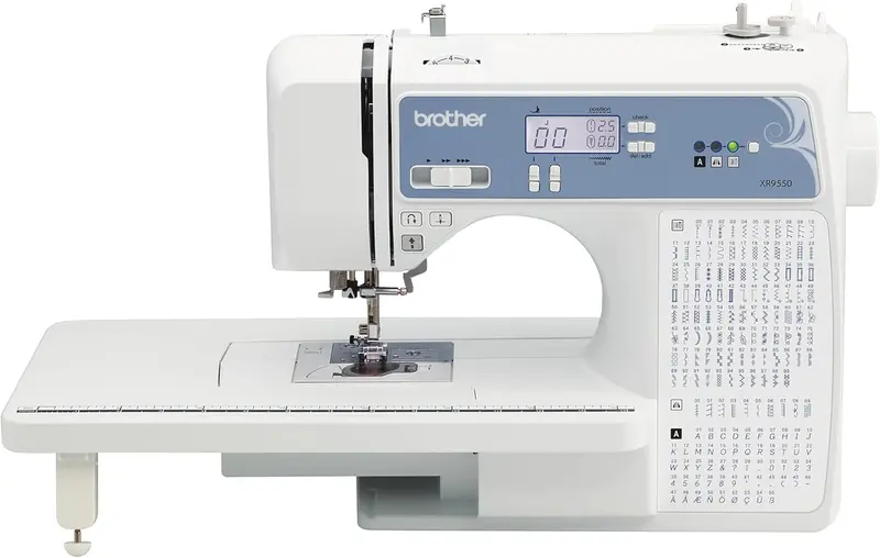 Brother Sewing and Quilting Machine – Computerized 165-Stitch Model with LCD Display, Extended Table & 8 Feet 2