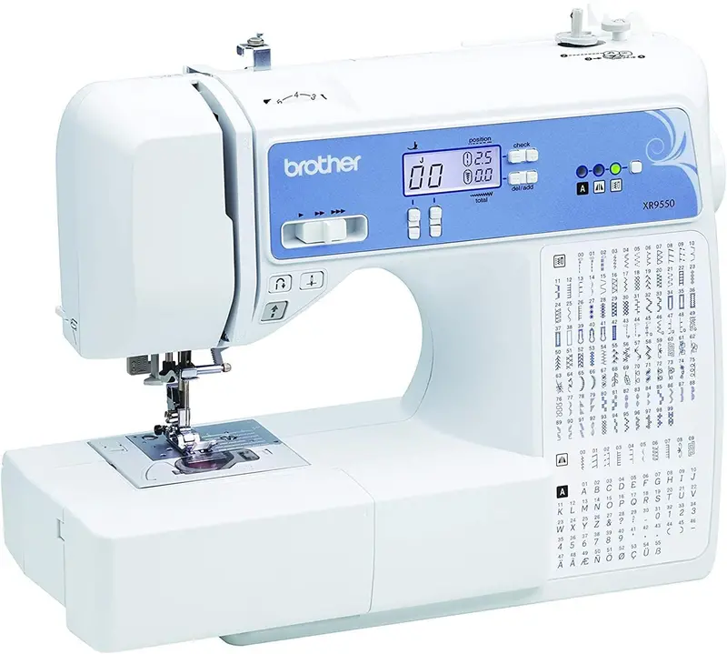 Brother Sewing and Quilting Machine – Computerized 165-Stitch Model with LCD Display, Extended Table & 8 Feet