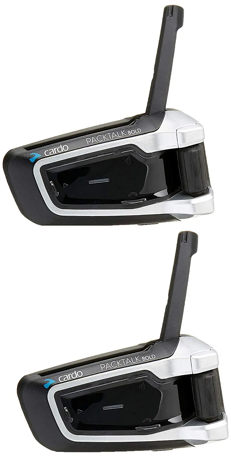 Cardo PackTalk Bold Motorcycle Intercom – Natural Voice Communication System for Groups of Up to 15 Riders (Dual Pack)