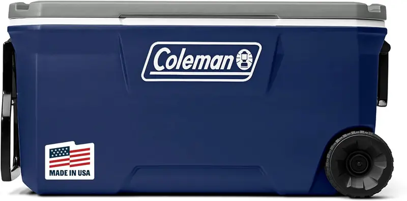 Coleman 100-Quart Wheeled Hard-Sided Cooler – Leakproof Insulated Design with Up to 5 Days of Ice Retention