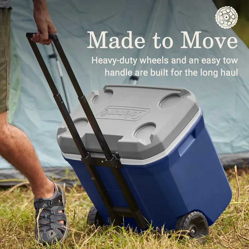 Coleman 100-Quart Wheeled Hard-Sided Cooler – Leakproof Insulated Design with Up to 5 Days of Ice Retention