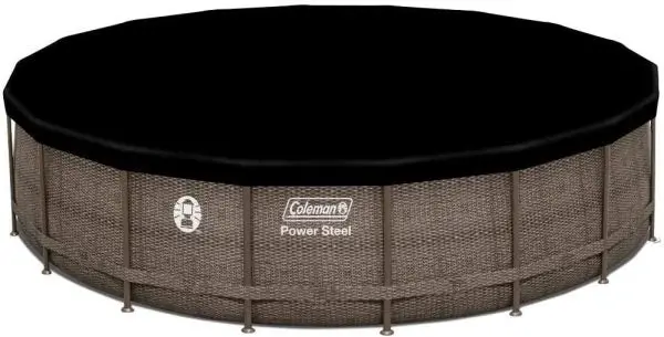 Coleman Power Steel Above-Ground Pool – 18 ft x 48 in Round Kit with Rapid Assembly