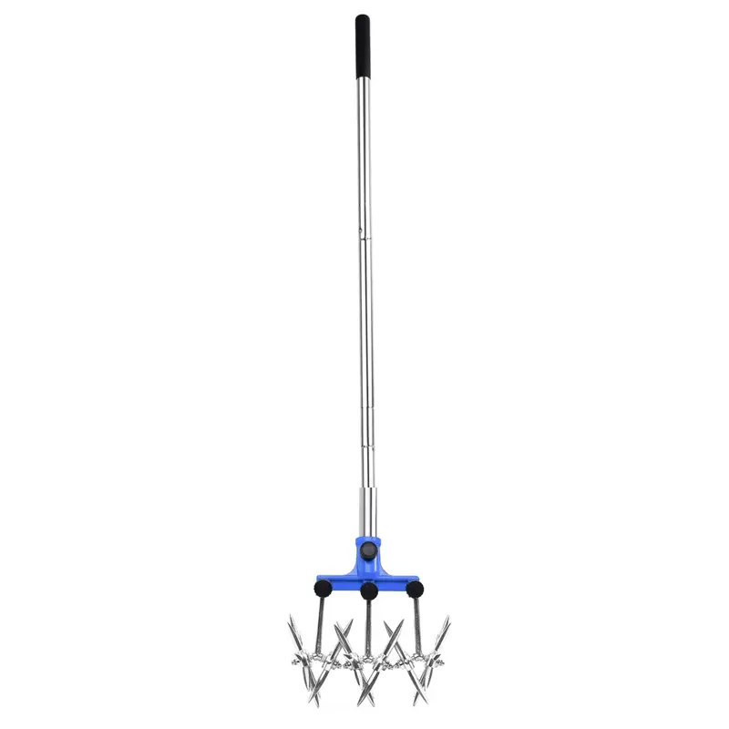 Compact Stainless Steel Cultivator – Handheld Rotary Tiller for Tight-Space Soil Prep
