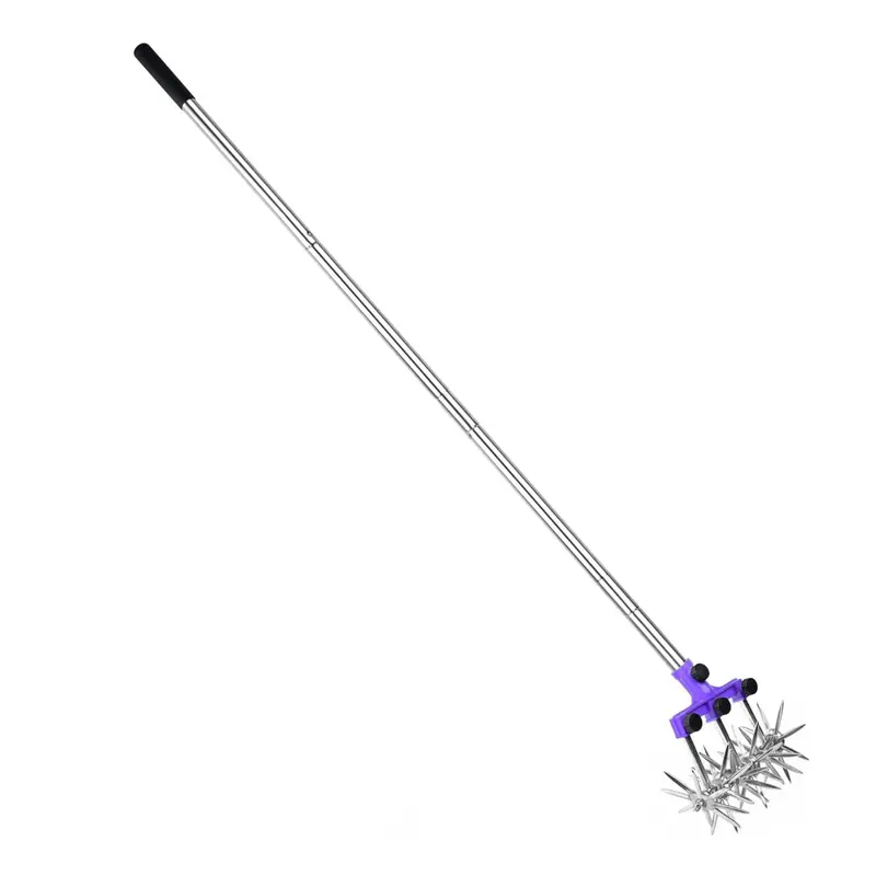 Compact Stainless Steel Cultivator – Handheld Rotary Tiller for Tight-Space Soil Prep