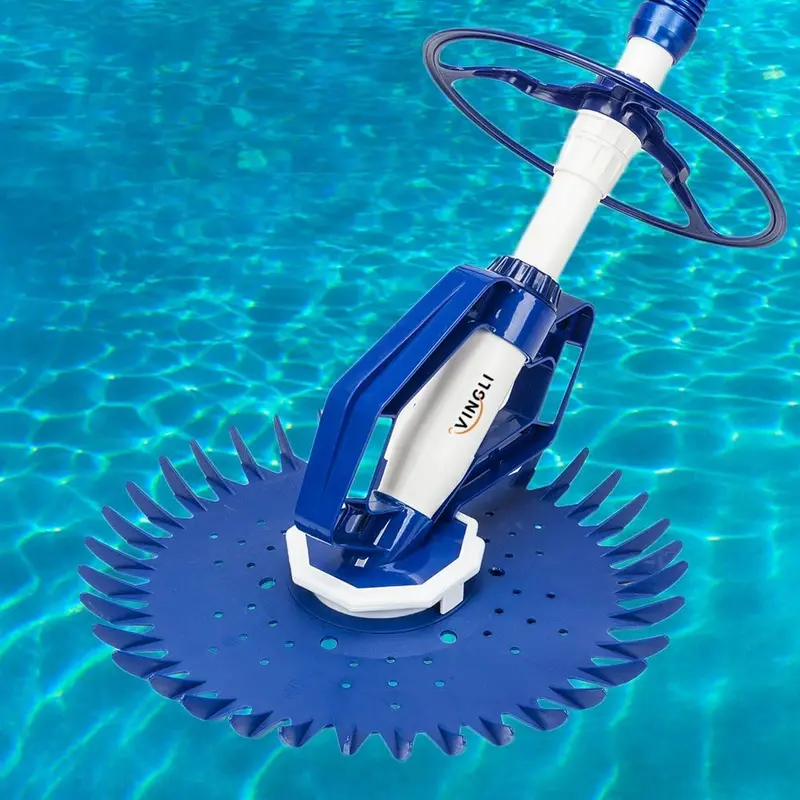 Crawling Automatic Pool Vacuum – 33-Foot Hose Robotic Cleaner for In-Ground and Above-Ground Pools (Navy/White)