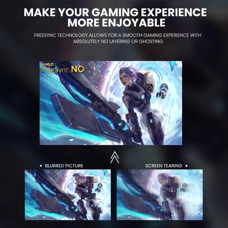 CRUA 24-Inch FHD 180Hz Curved Gaming Monitor – Borderless Display with AMD FreeSync, Low Motion Blur, and Dual HDMI/DisplayPort Inputs (Black)