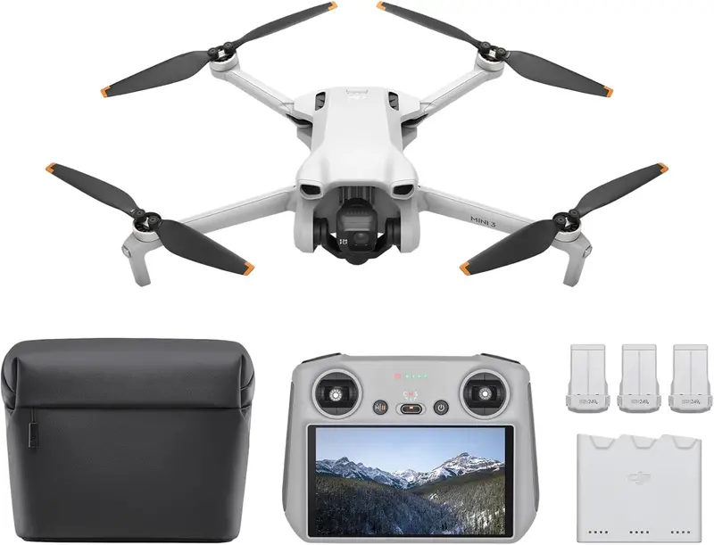 DJI Mini 3 Drone – Beginner-Friendly 4K Camera Quadcopter with 38-Minute Flight Time, Vertical Shooting Mode, GPS Return-to-Home, and 10km Video Transmission