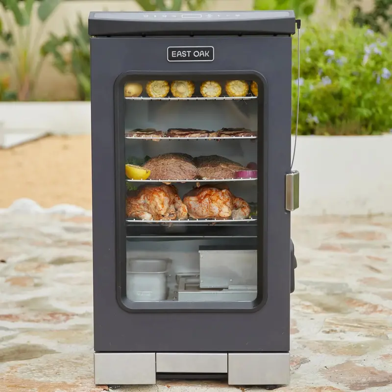 EAST OAK 30-Inch Digital Electric Smoker – Glass-Door BBQ Smoker with Precision Temperature Control