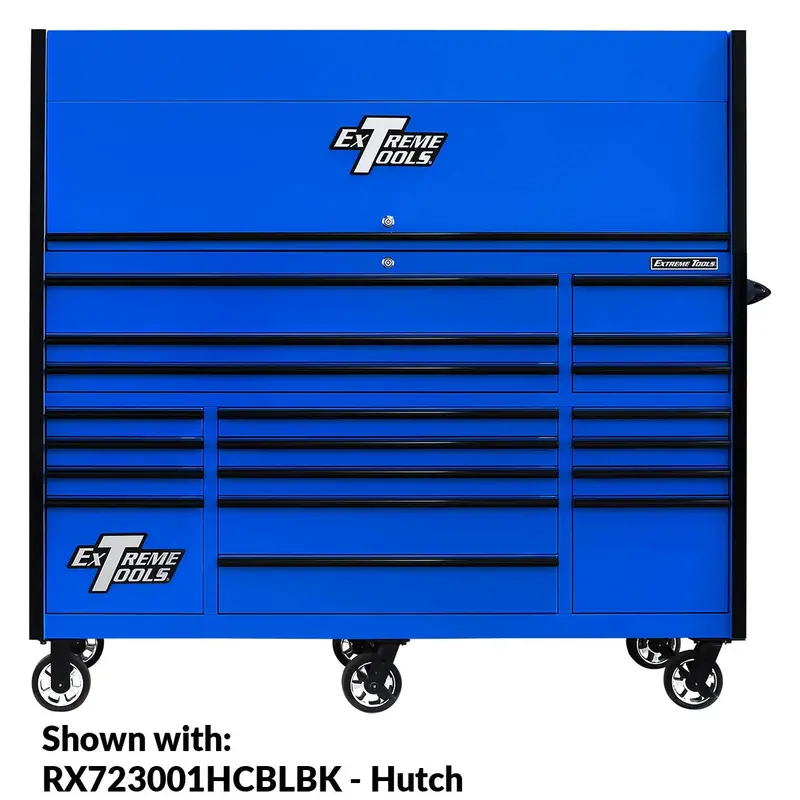 Extreme Tools RX250 Rolling Tool Cart – 72" x 30", 19-Drawer Configuration, Heavy-Duty 250-LB Slides