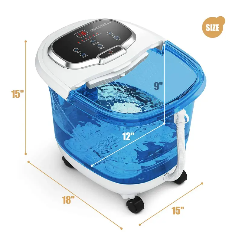 Giantex Heated Foot Spa Massager with Adjustable Hydrotherapy Water Jets 2