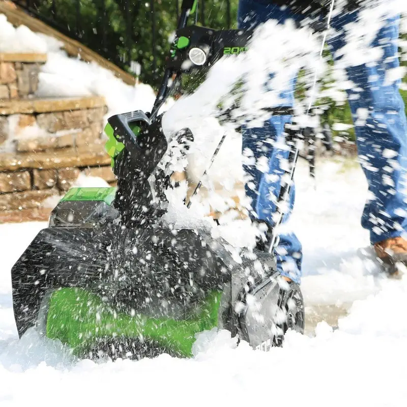 Greenworks PRO 80V Cordless Snow Thrower – 20-Inch Clearing Width with Dual 2.0Ah Batteries