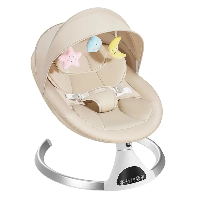 HARPPA Battery-Powered Baby Swing with 5 Adjustable Rocking Speeds and Calming Features for Newborns and Young Children 2
