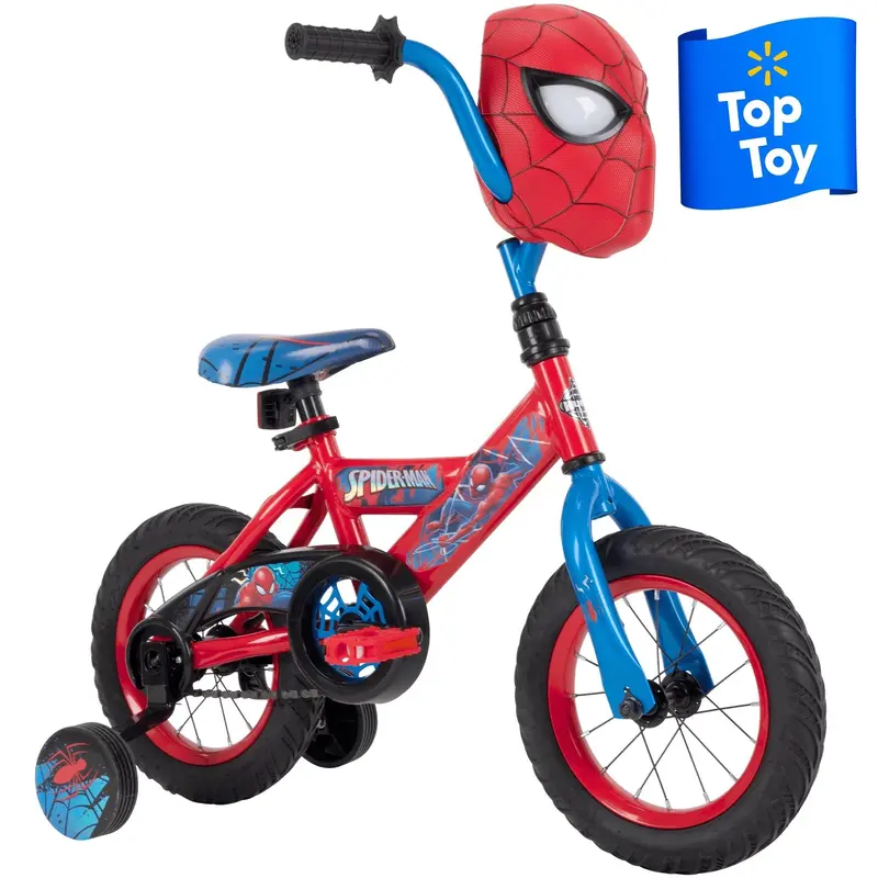 Huffy Spider-Man Kids’ Bike – 12-Inch Steel Frame with Training Wheels, Designed for Ages 3–5 2