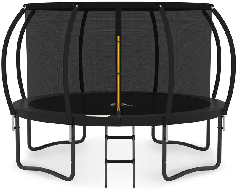 JUMPZYLLA 8-Foot Round Trampoline with Enclosed Safety Net – Family-Safe Outdoor Bouncing Solution
