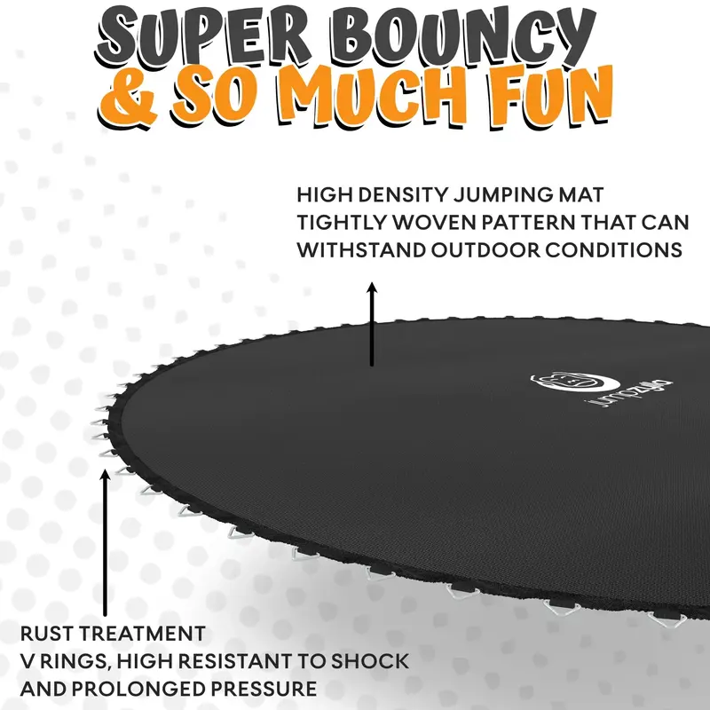 JUMPZYLLA 8-Foot Round Trampoline with Enclosed Safety Net – Family-Safe Outdoor Bouncing Solution 2