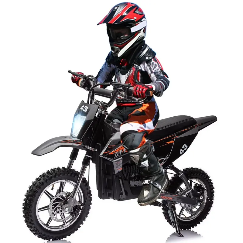 Kids’ Electric Dirt Bike – 36V Brushless 350W Motor, LED Headlight, Leather Seat, Recommended for Ages 8–16