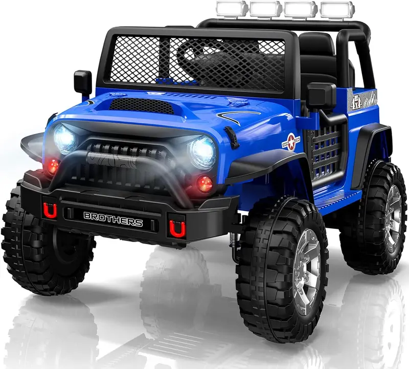 L8 Dual-Seat 12V Ride-On Vehicle – Remote-Controlled Electric Car Featuring Bluetooth Speaker, Three-Speed Settings, LED Lights & Multi-Mode Audio