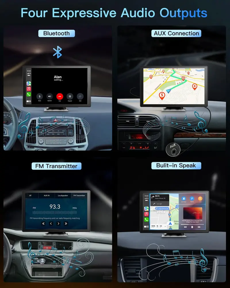 Laviay Wireless CarPlay Head Unit – 4K Dash Cam Integrated Infotainment System for Modern Vehicles
