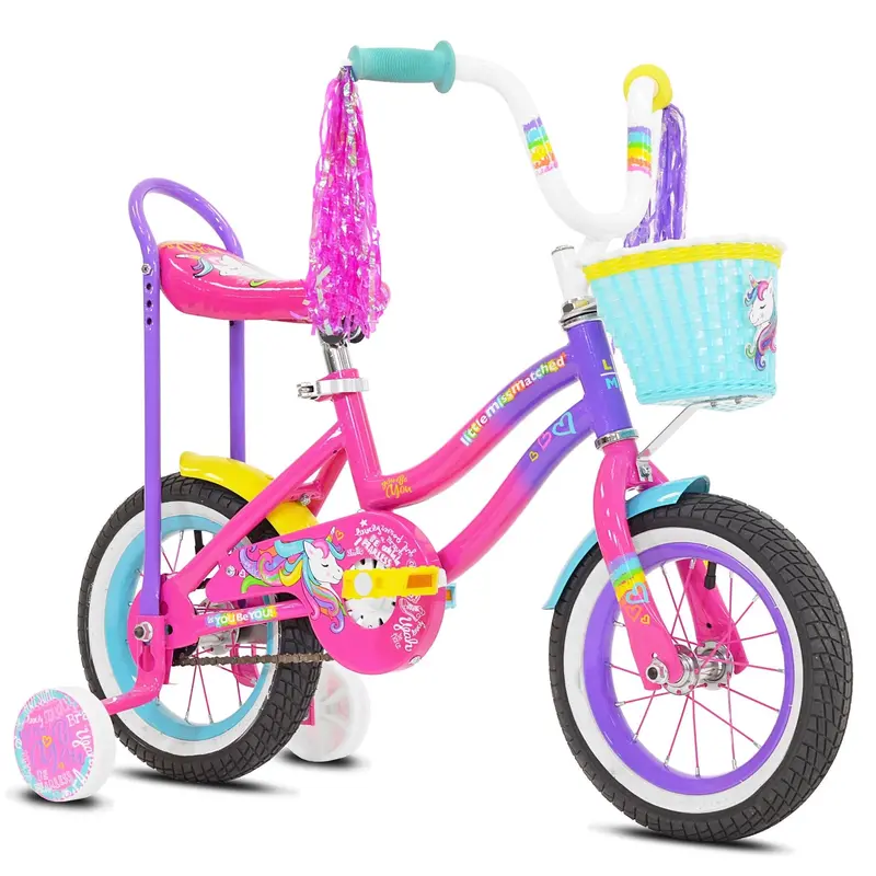 Let You Be You Unicorn Balance Bike – 12-Inch Pink and Purple Toddler Bike