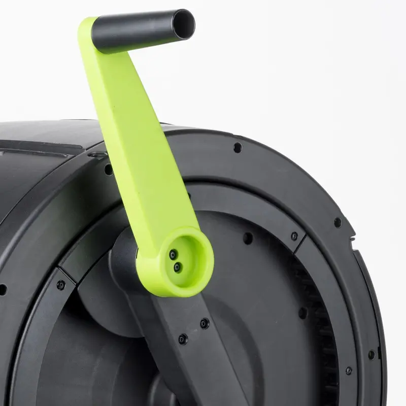 Maze Dual-Compartment 65-Gallon Rotating Compost Tumbler – Wheeled Cart Integration for Effortless Mixing and Mobility