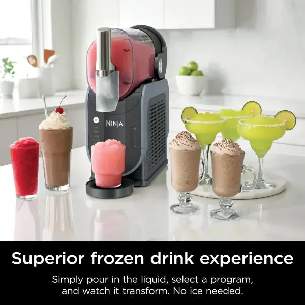 Ninja SLUSHi™ Pro Frozen Beverage Maker – Commercial-Grade Ice Crushing, User-Friendly Interface, Sleek Matte Black Design