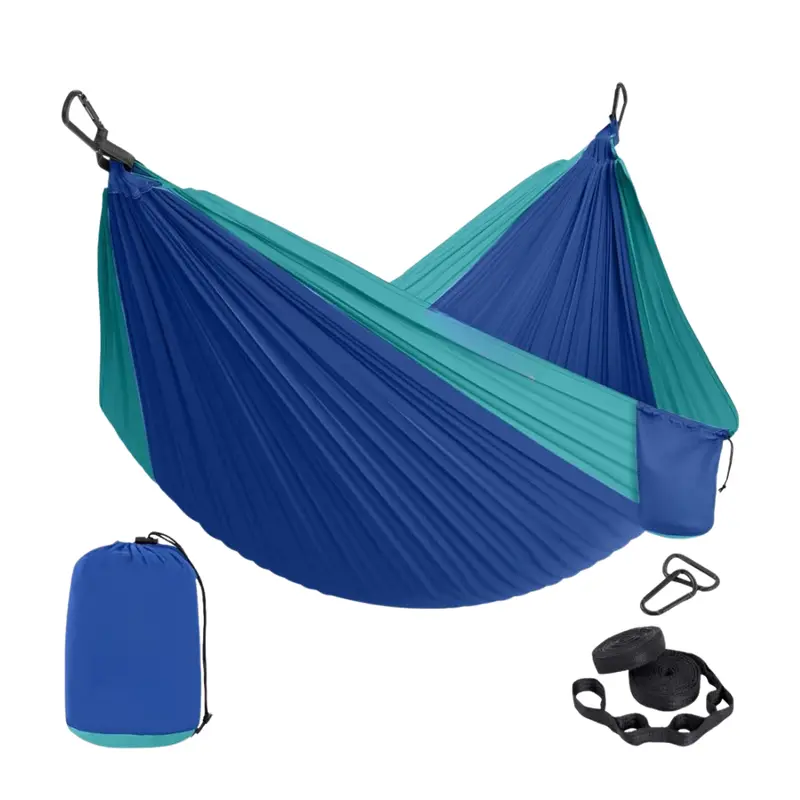 Premium Nylon Hammock with Heavy-Duty Tree Straps and Reinforced Steel Carabiners 3