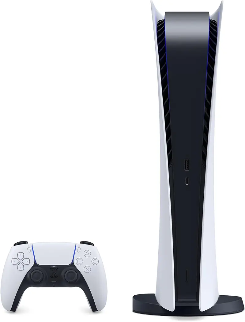 PS5 Digital Edition Bundle – Slim Console with DualSense Wireless Controller 2