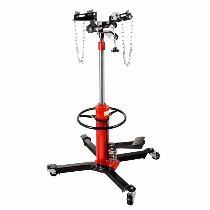 Red 1660-Lb Hydraulic Transmission Jack – Vertical Lift with 360° Rotating Casters and 33"–70" Adjustable Height Range 2