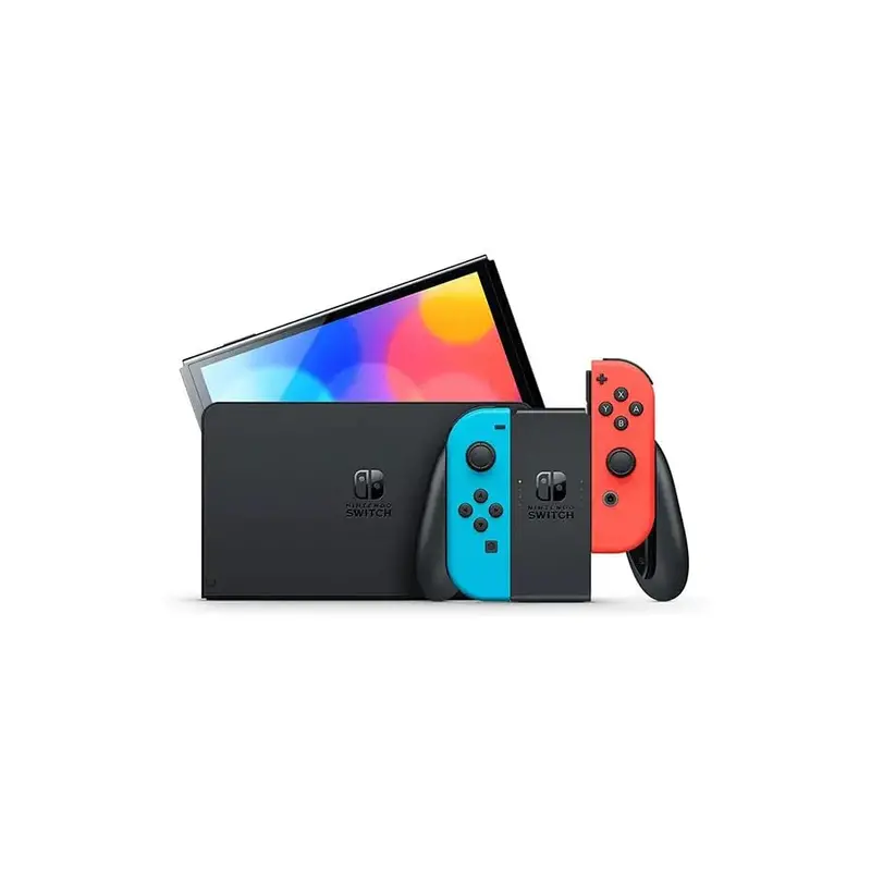 Refurbished Nintendo Switch Console — Bundled with Neon Blue and Red Joy-Con Controllers