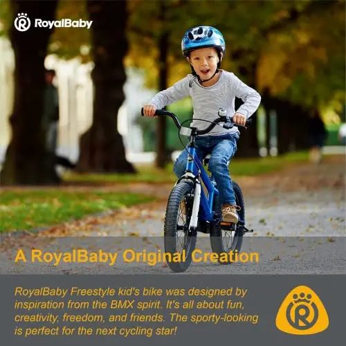 Royalbaby Freestyle Kids’ BMX Bike – Unisex Cruiser Bicycle for Boys and Girls