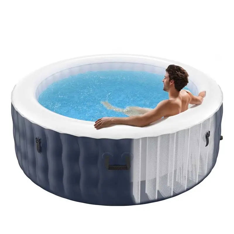 SaluSpa 4-Person Inflatable Hot Tub – 108 Jet Bubble System, Rapid-Inflation Pump & Carry Bag Included 2