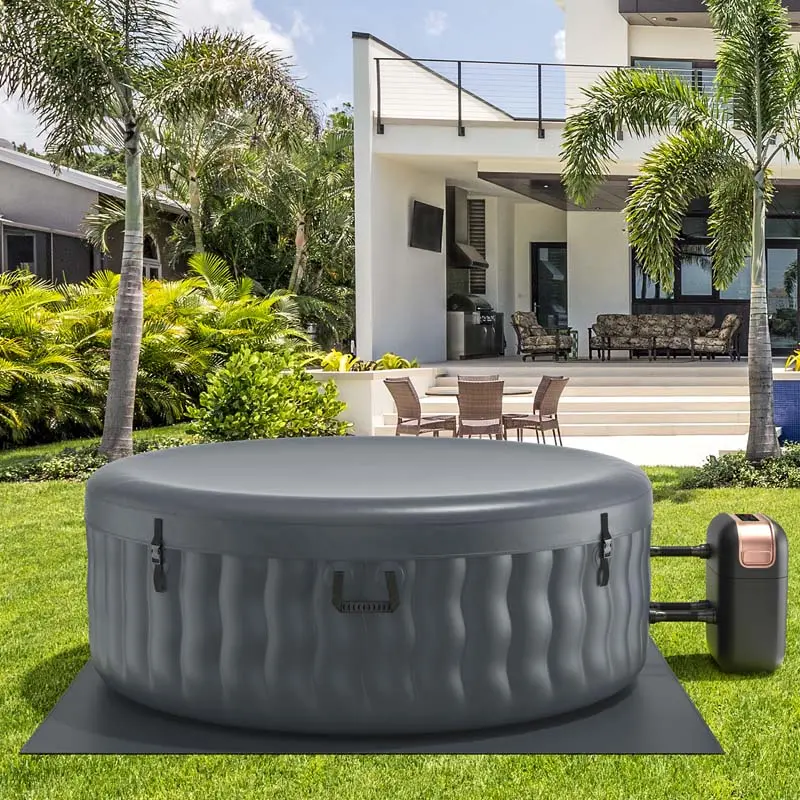 SaluSpa 4-Person Inflatable Hot Tub – 108 Jet Bubble System, Rapid-Inflation Pump & Carry Bag Included
