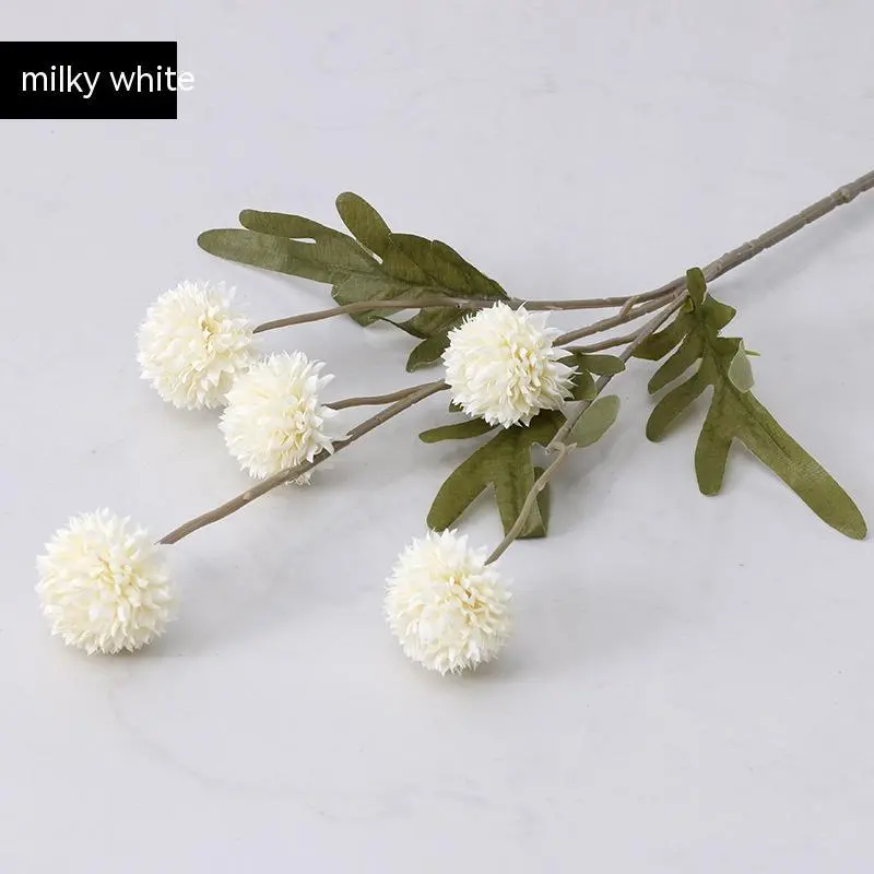 Silk Dandelion Stem Set – Five-Head Branch for Wedding Decor and Interior Styling (67 cm) 2