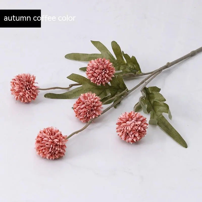 Silk Dandelion Stem Set – Five-Head Branch for Wedding Decor and Interior Styling (67 cm)