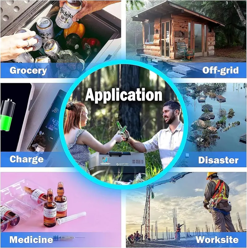 Smart APP-Controlled 32-Quart Car Refrigerator: 12V DC Portable Cooler Freezer for Camping, Boating, RVs and Outdoor Use