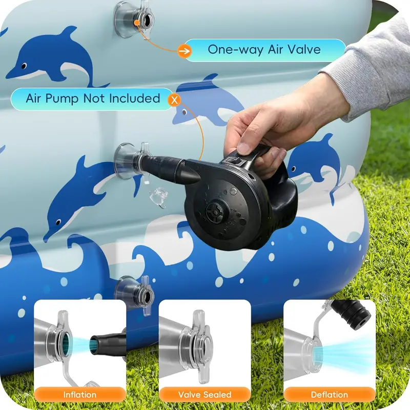 Spacious Inflatable Family Swimming Pool with Built-In Seating – 130" x 72" x 22" Reinforced PVC Above-Ground Pool for Outdoor Leisure