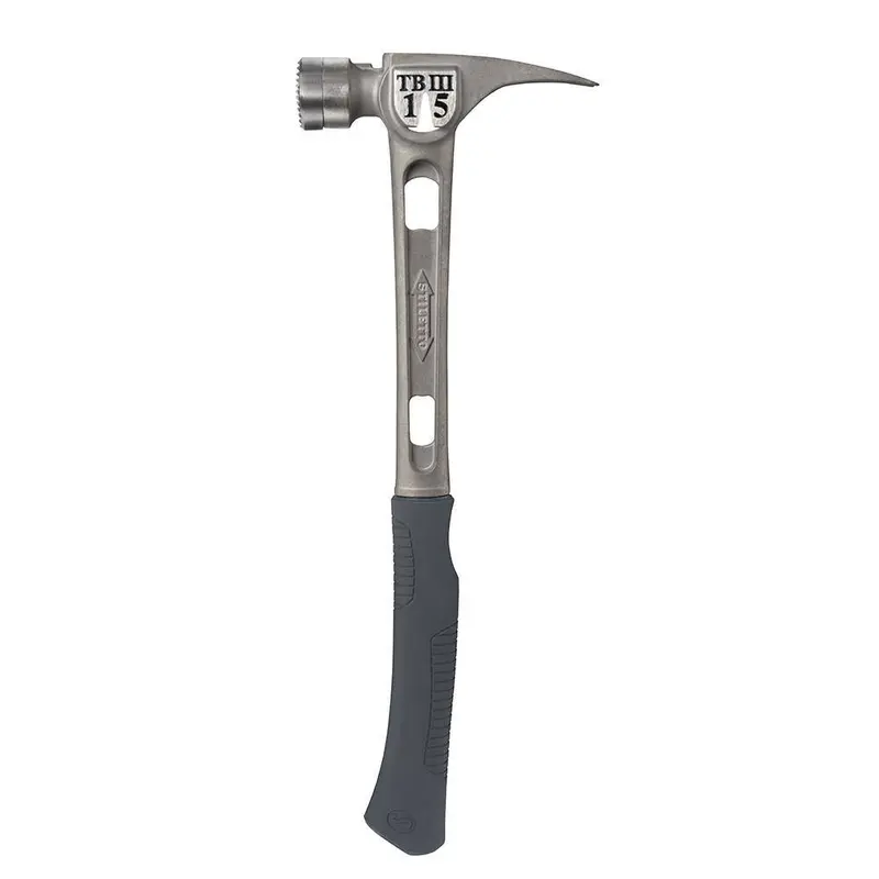 Stiletto TB3MC Titanium Hammer – 15-Ounce Professional Tool with Ergonomic Curved Handle & Precision-Milled Face