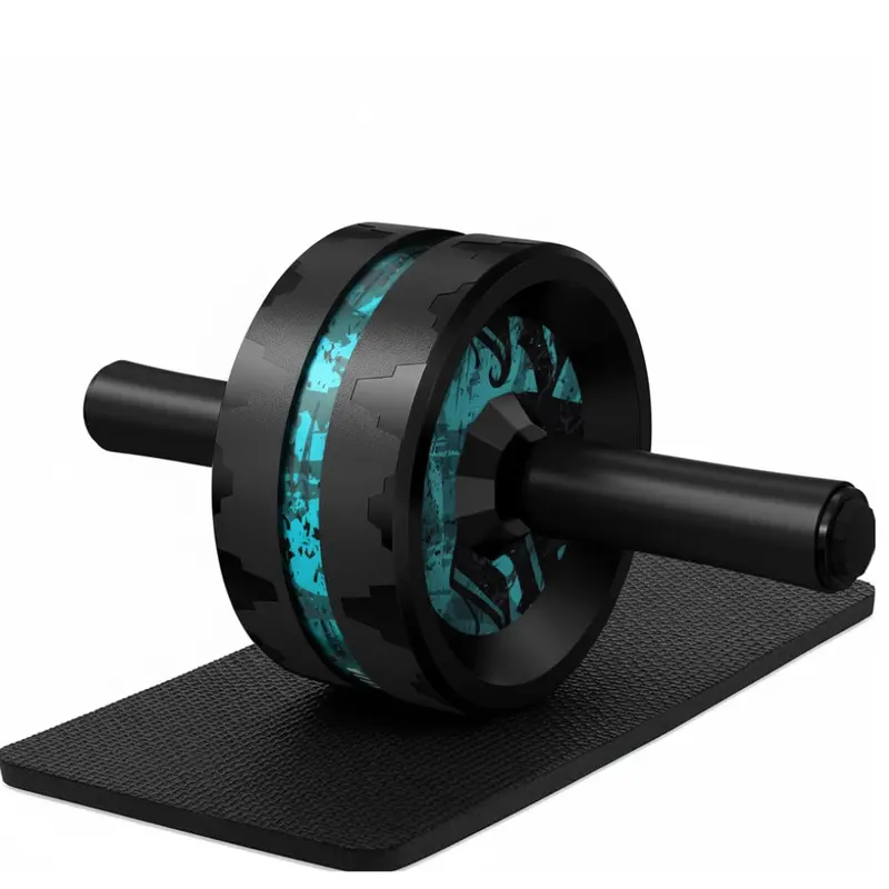 Sturdy Dual-Wheel Ab Roller Featuring Steel Frame, Ergonomic Knee Cushion & Core Stability Design